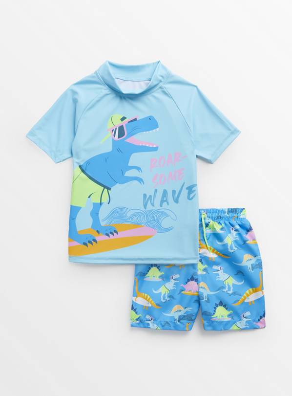 Dinosaur Rash Vest & Swim Shorts 9 years