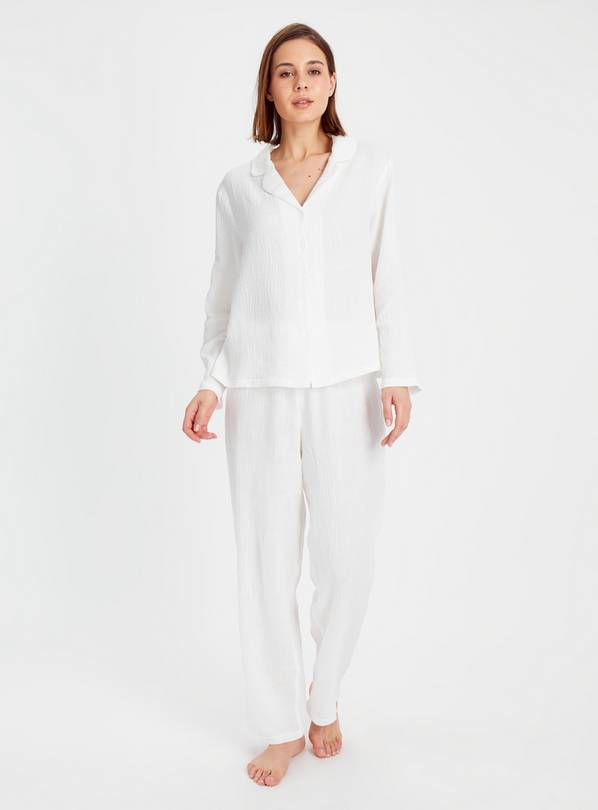 Buy White Double Cloth Pyjamas 16, Pyjamas