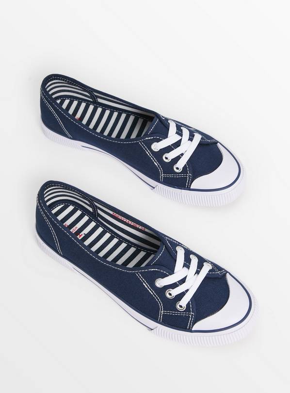 Navy canvas pumps best sale