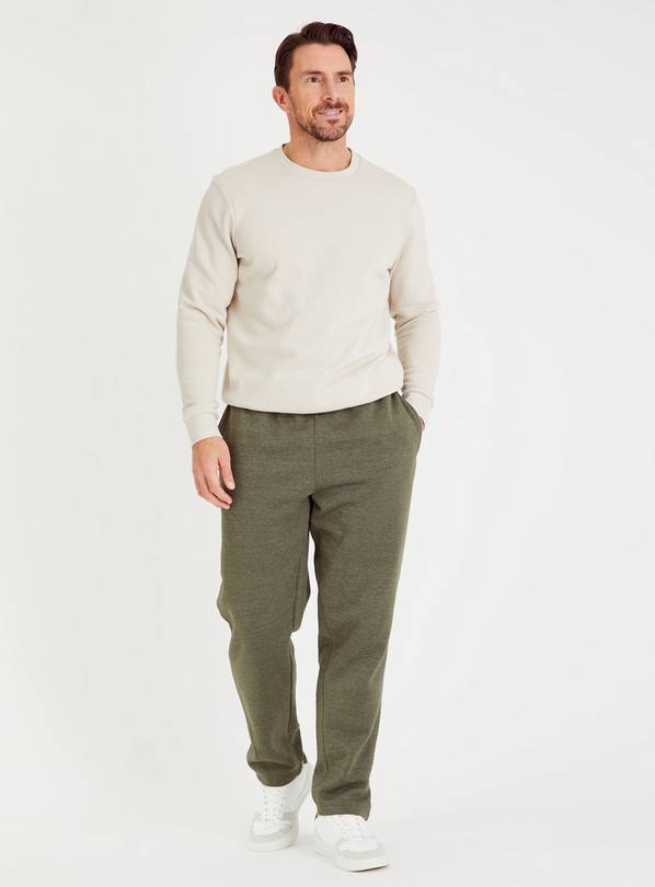 Grey Marl Open Hem Joggers