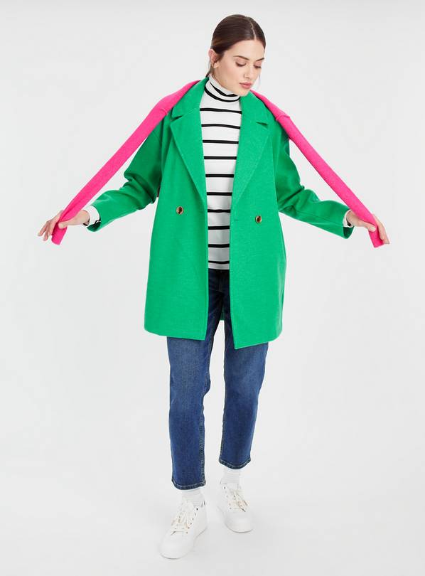 Green Relaxed Tailored Coat 20