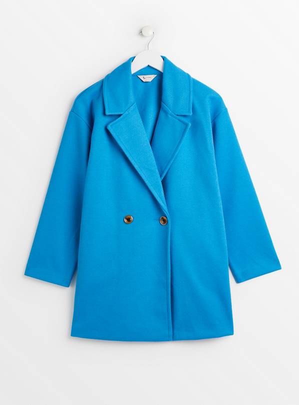 PETITE Blue Relaxed Tailored Coat  14