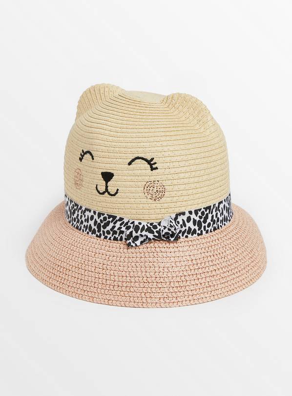 Novelty Cat Straw Sun Hat 3-5 years