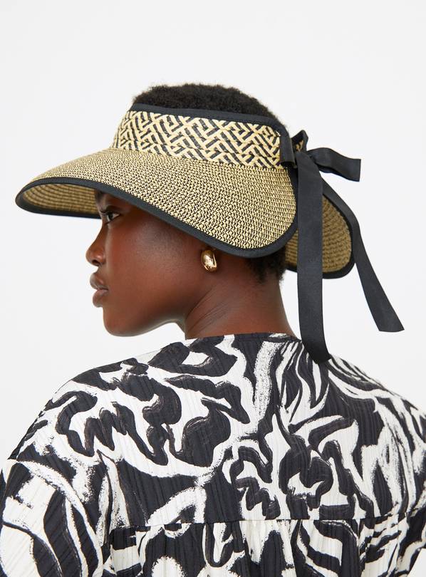 Straw hat with sun hot sale visor