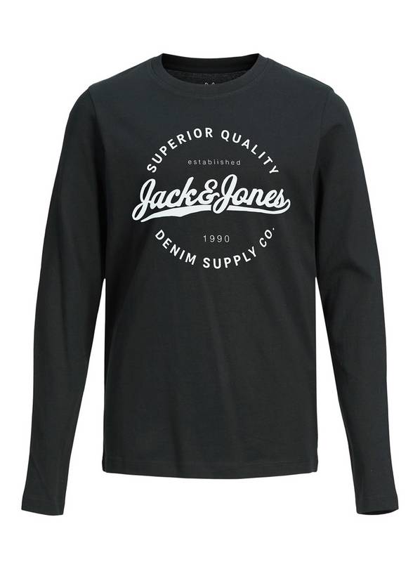 Men’s Long Sleeve T-Shirt Jack & Jones Jjhayato Ls Crew Black