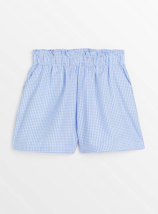 Blue Gingham School Shorts 9 years