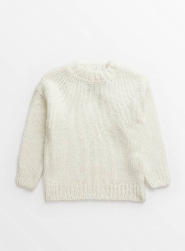 Cream Sparkle Bow Knitted Jumper 10 years