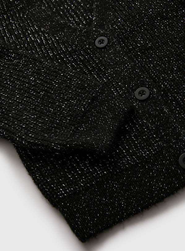 Buy Black Sparkle Cropped Cardigan 4 years | Jumpers and cardigans | Tu