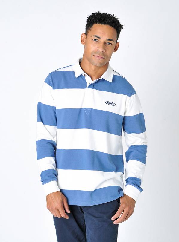 BURGS Feniton Stripe Rugby Shirt S