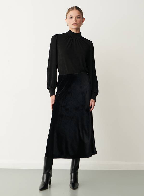 Buy FINERY Evelyn Velvet Skirt 14 Skirts Tu