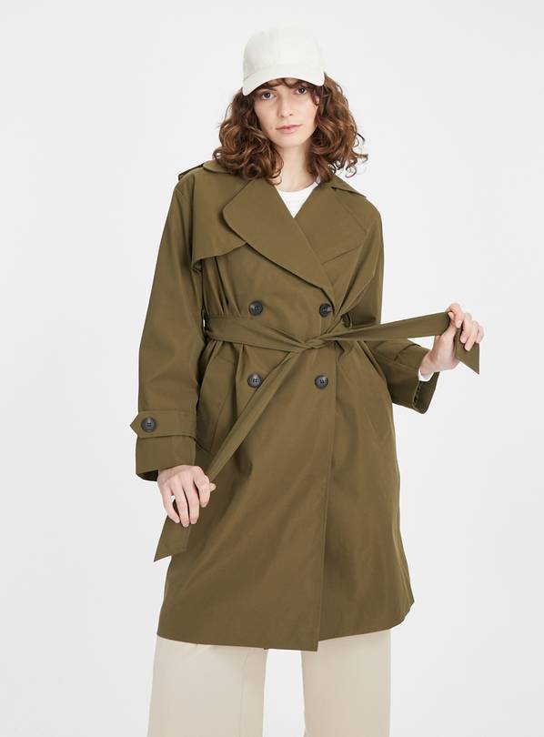 Buy Khaki Longline Belted Trench Coat M | Coats | Tu