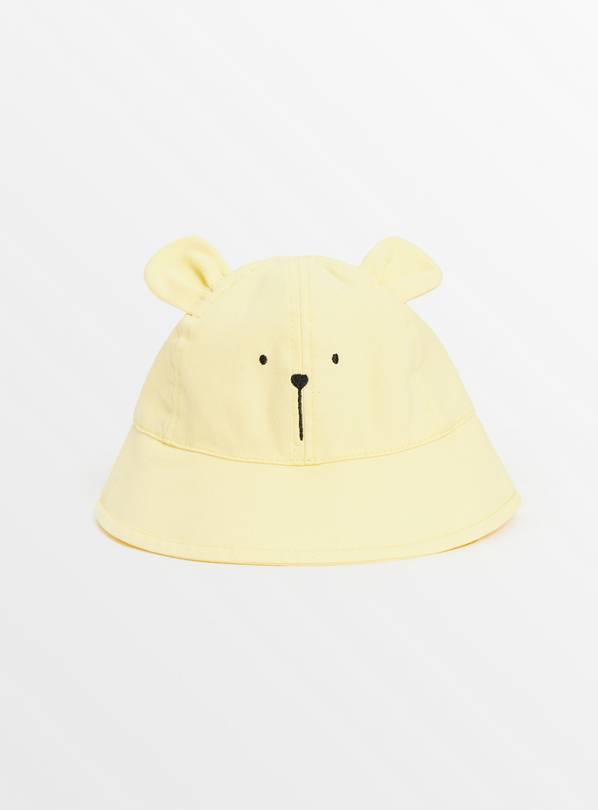 Yellow Novelty Bear Bucket Hat 3-6 months