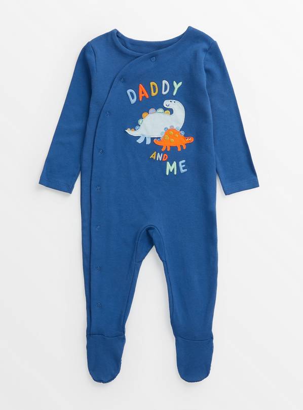 Blue Dinosaur Daddy And Me Sleepsuit 18-24 months