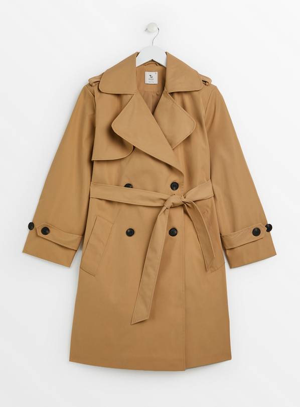 Buy PETITE Neutral Longline Belted Trench S | Coats | Tu