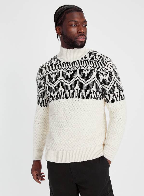 Buy Cream Mono Neck Knitted Jumper XXXL, Jumpers and cardigans