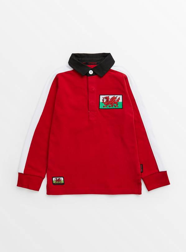 Wales Rugby Red Polo Shirt 8 years