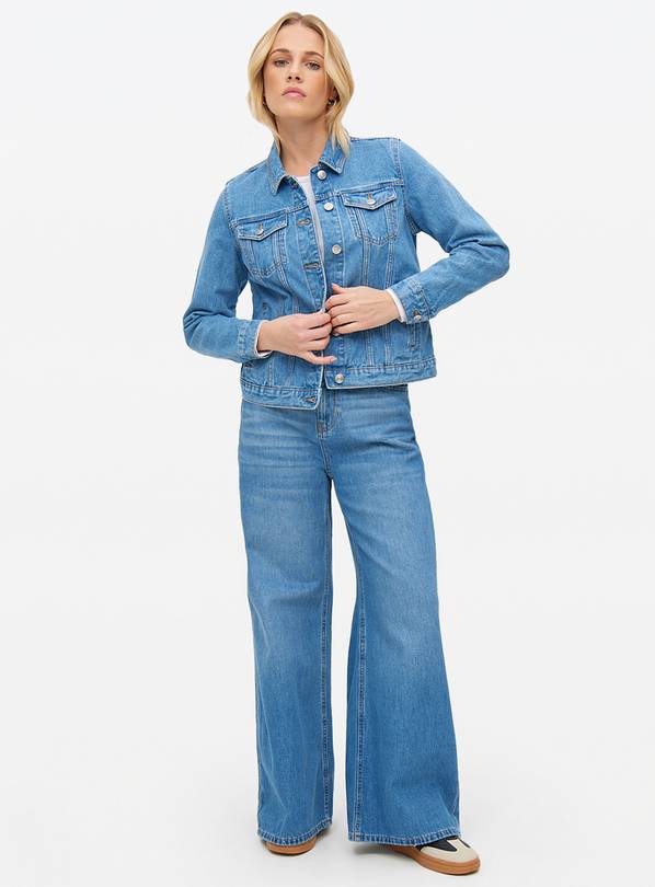 Collarless denim jacket on sale sainsburys