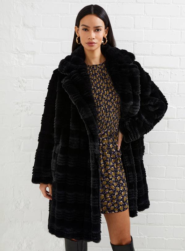 FRENCH CONNECTION Daryn Faux Fur Coat XL