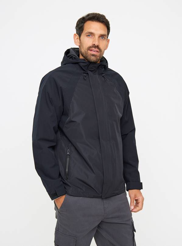 Buy Black Waterproof Hooded Jacket XXL | Coats and jackets | Tu