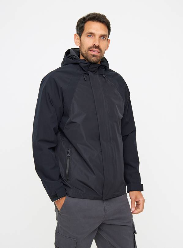 Buy Black Waterproof Hooded Jacket L | Coats and jackets | Argos