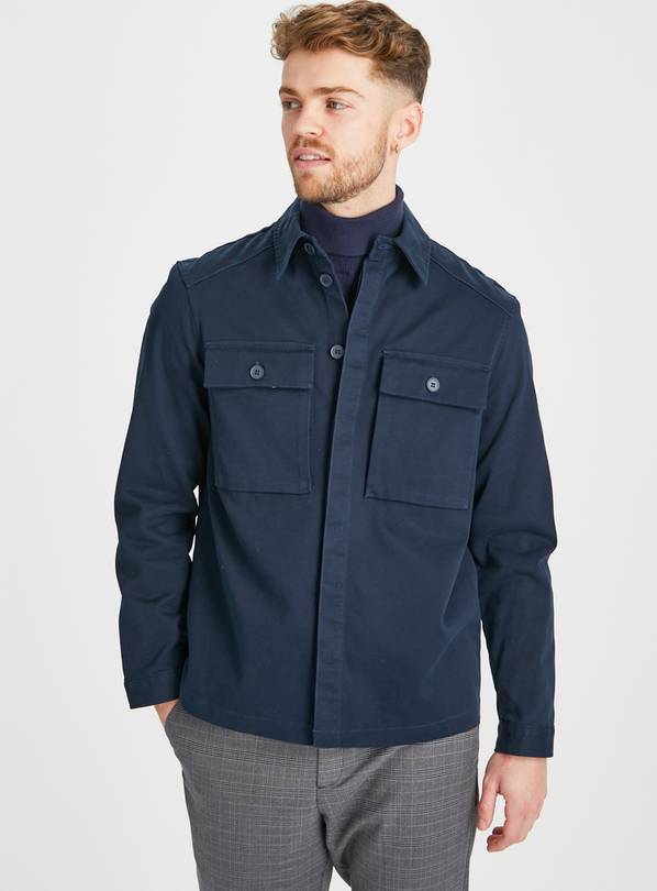 Navy Textured Shacket XXXL