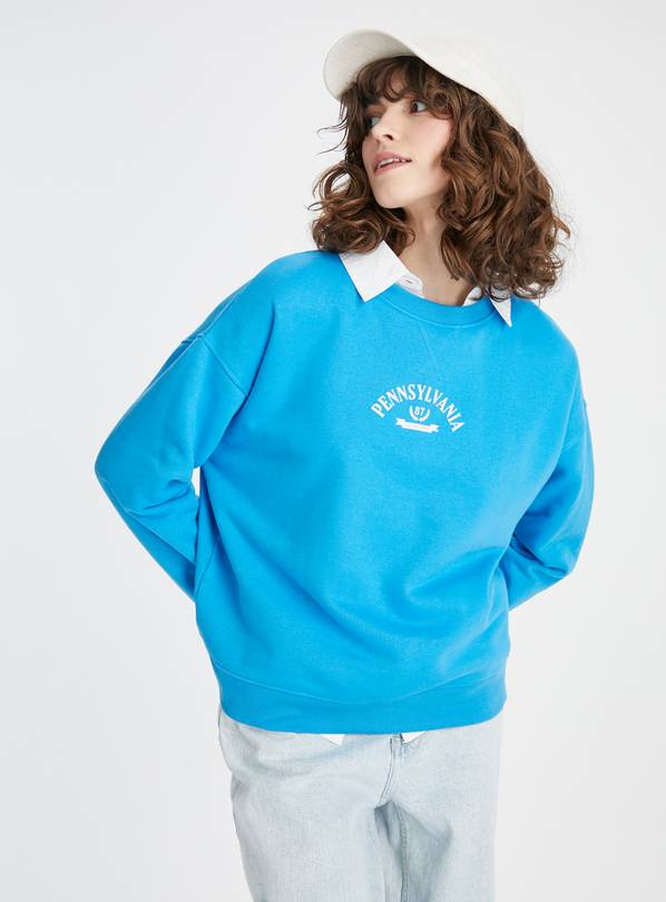 Buy Blue Regular Crew Sweatshirt XL, Hoodies and sweatshirts