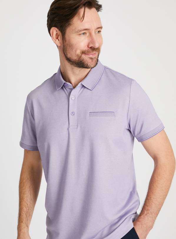 Purple Two Tone Polo Shirt XL