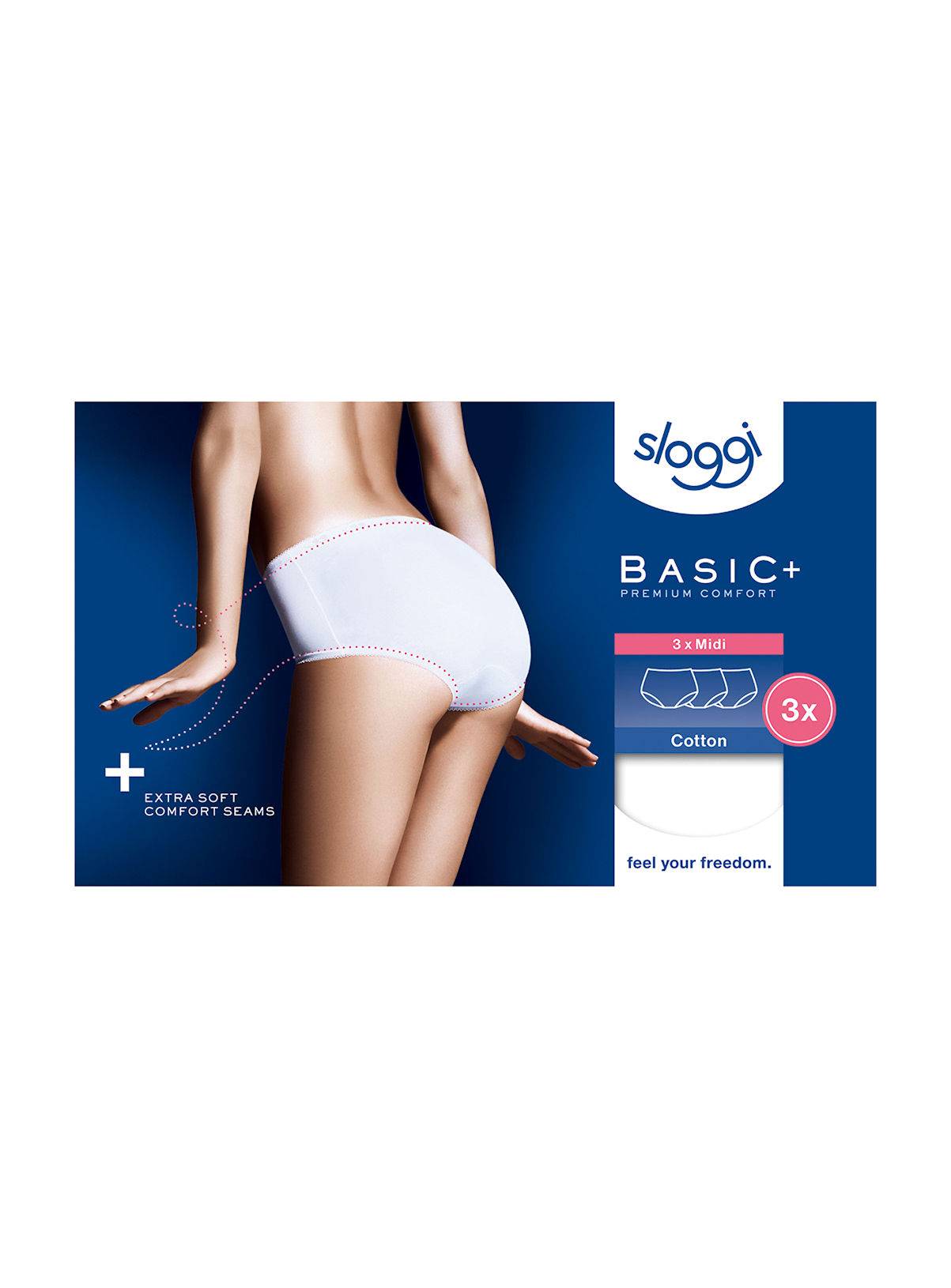 SLOGGI Basic+ Midi 3 Pack White 22 - Image 6