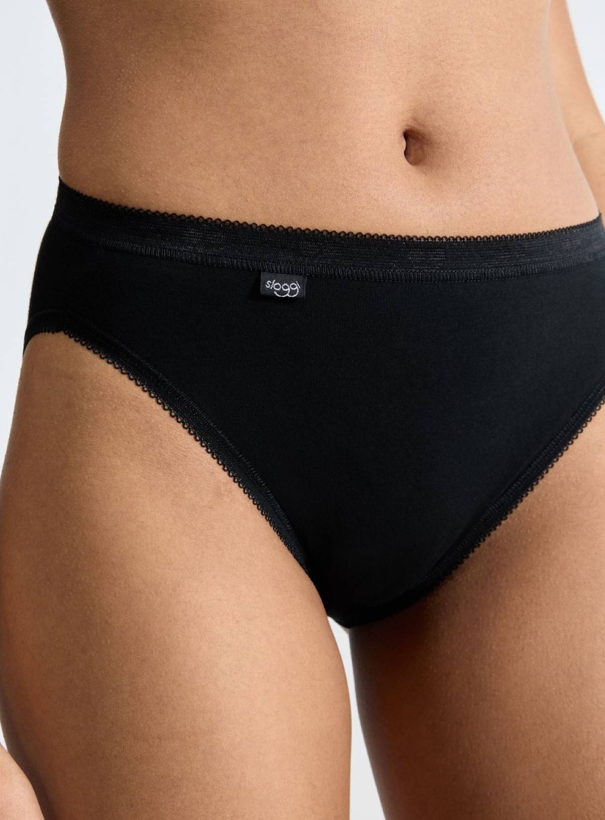 SLOGGI Basic+ Tai Knickers 3 Pack Black 10 - Image 1