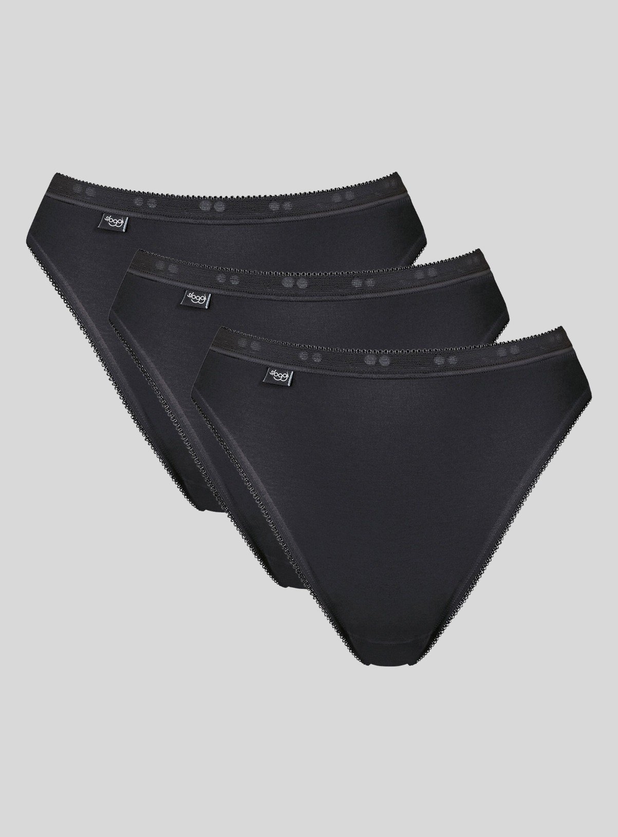 SLOGGI Basic+ Tai Knickers 3 Pack Black 10 - Image 5 thumbnail