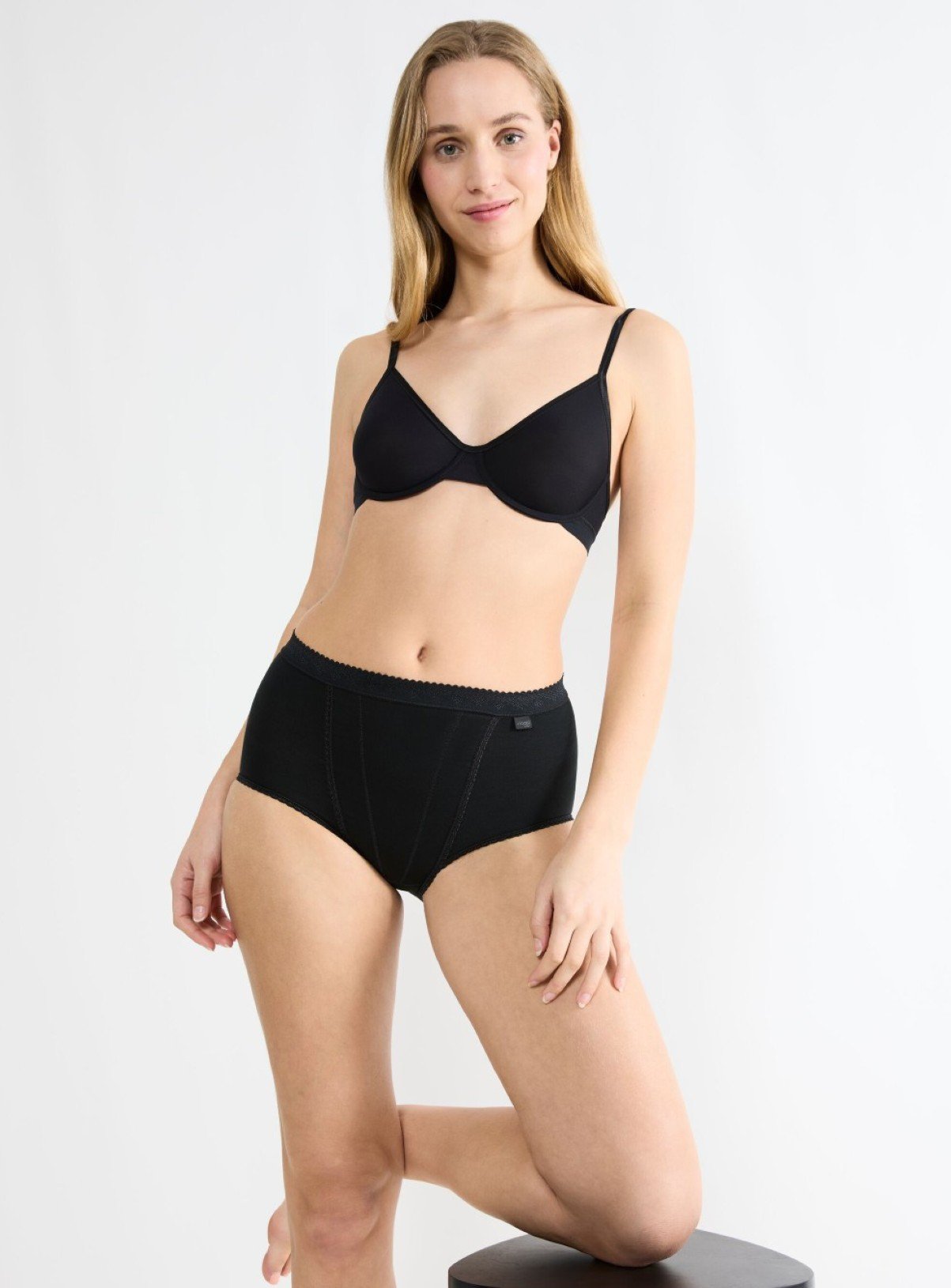 SLOGGI Control Maxi Knickers 2 Pack Black 12 - Image 2 thumbnail