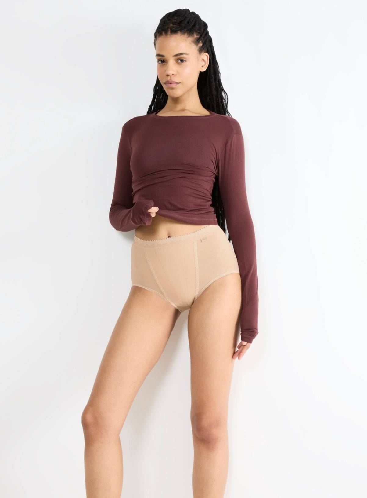 SLOGGI Control Maxi Knickers 2 Pack Nude 18 - Image 2