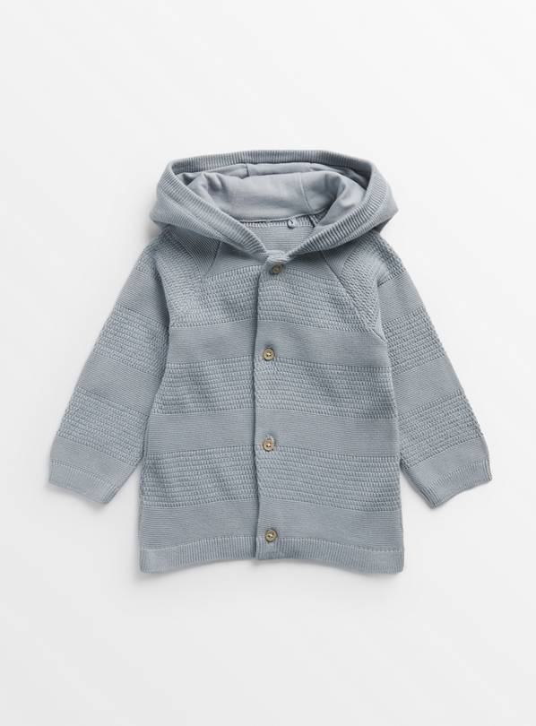 Blue Hooded Cardigan 6-9 months