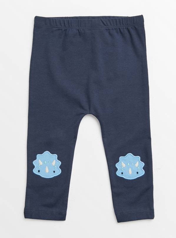 Navy Dinosaur Badge Leggings Up to 3 mths