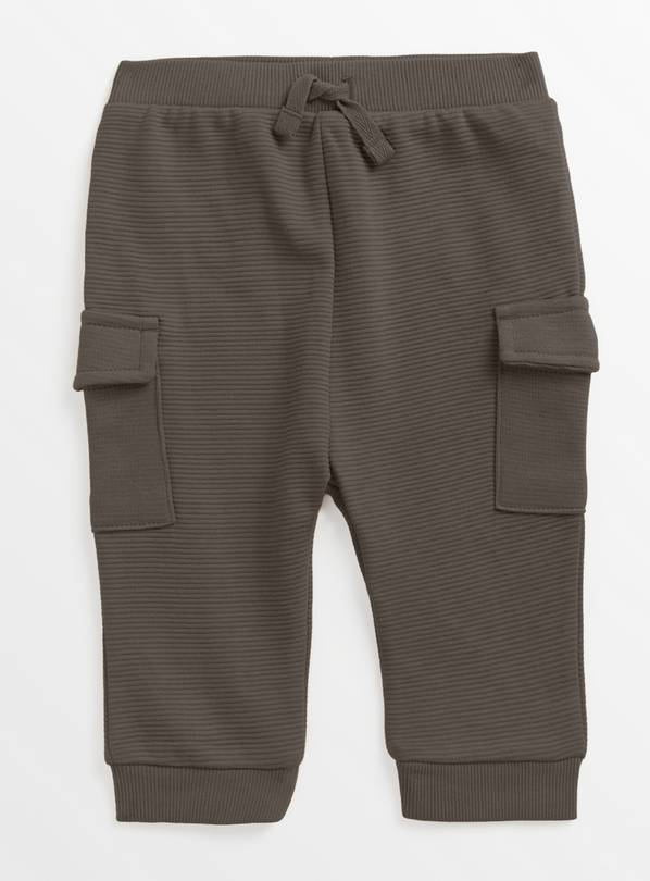 Charcoal Cargo Joggers  3-6 months