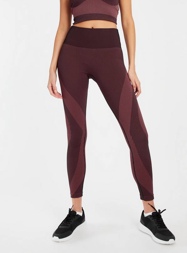 Active Burgundy Seamless Leggings  L