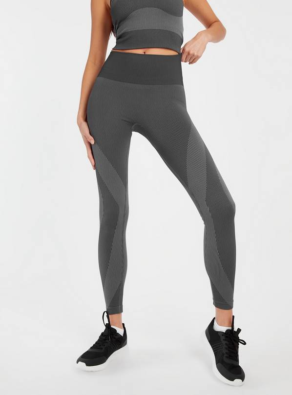 Bum sculpting sports tights - Dark grey marl - Ladies