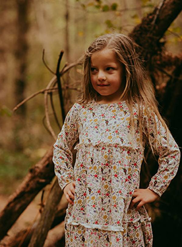 Buy LILLY + SID GOTS Floral Tiered Dress 3-4 Years | Dresses, jumpsuits ...