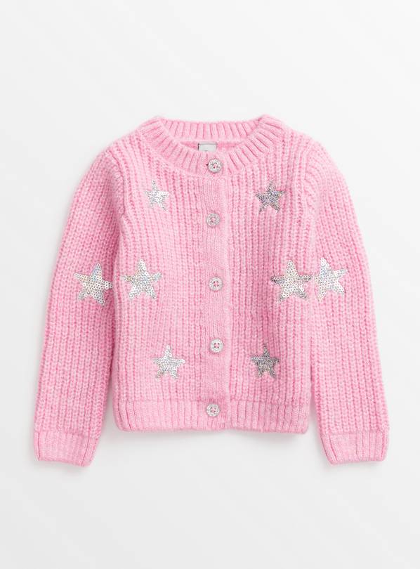 Buy Pink Sequin Stars Sparkle Cardigan 1 1.5 years Jumpers and cardigans Tu