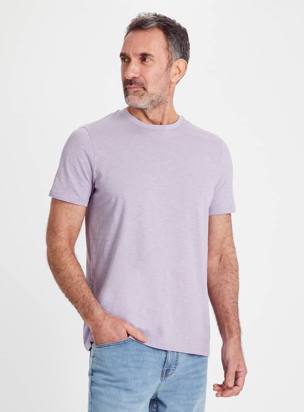 Dusky Lilac Slub T-Shirt M