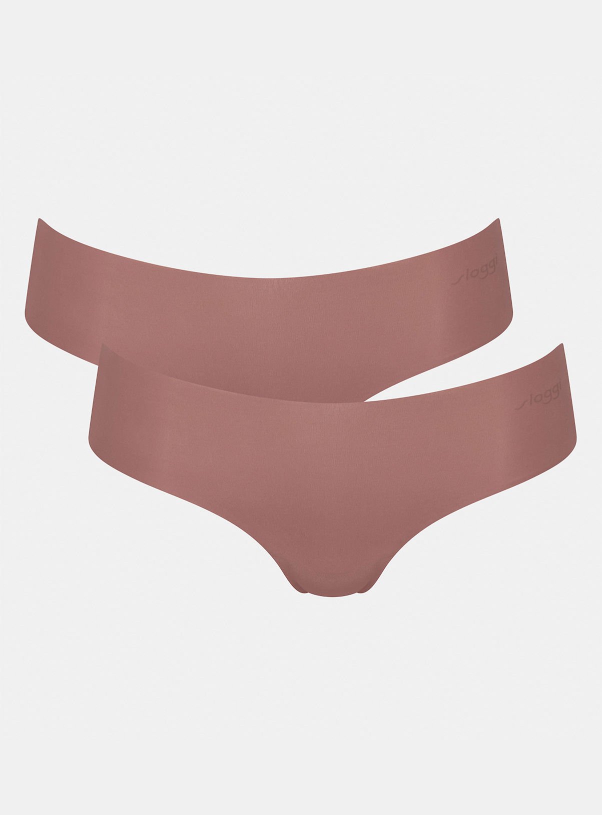 SLOGGI Zero Microfibre 2.0 Hipster Knickers 2 Pack Taupe L - Image 1 thumbnail