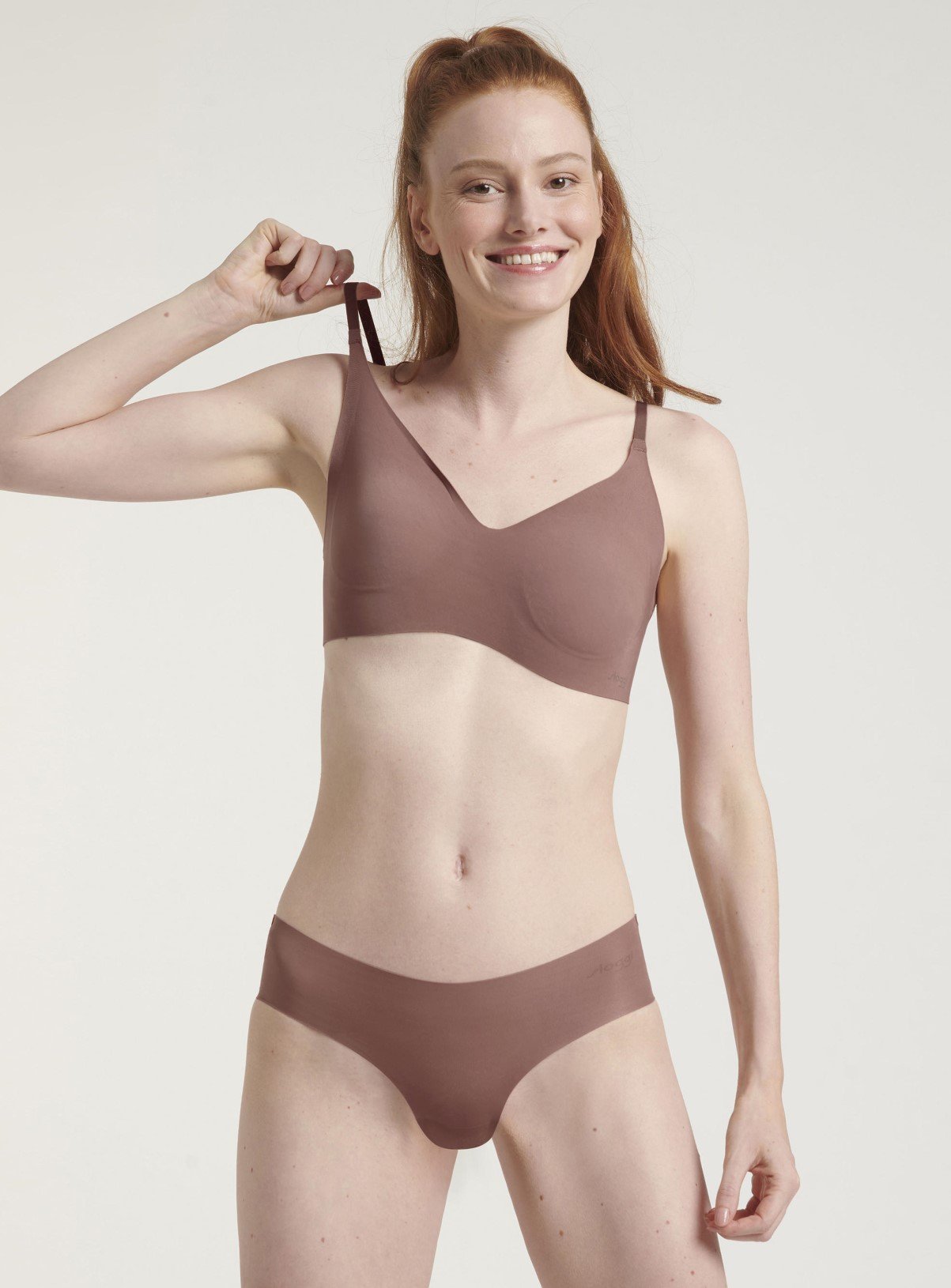 SLOGGI Zero Microfibre 2.0 Hipster Knickers 2 Pack Taupe L - Image 2 thumbnail