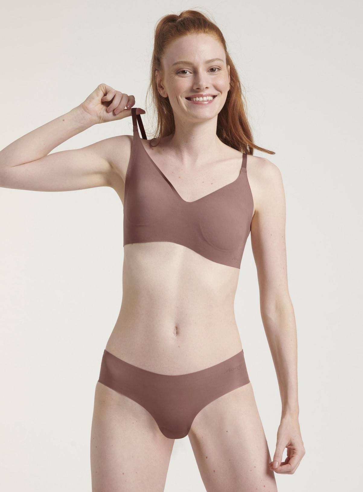 SLOGGI Zero Microfibre 2.0 Hipster Knickers 2 Pack Taupe L - Image 2