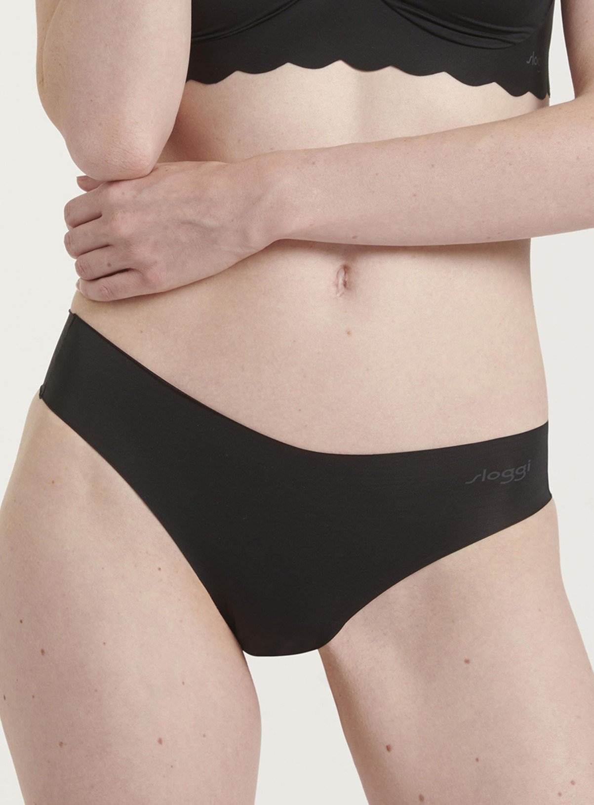 SLOGGI Zero Microfibre 2.0 Hipstring 2 Pack Black S - Image 2 thumbnail