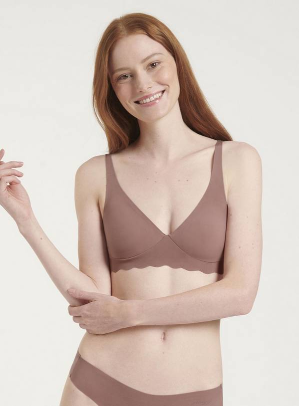 Soft invisible microfibre bralette [Rose Taupe]