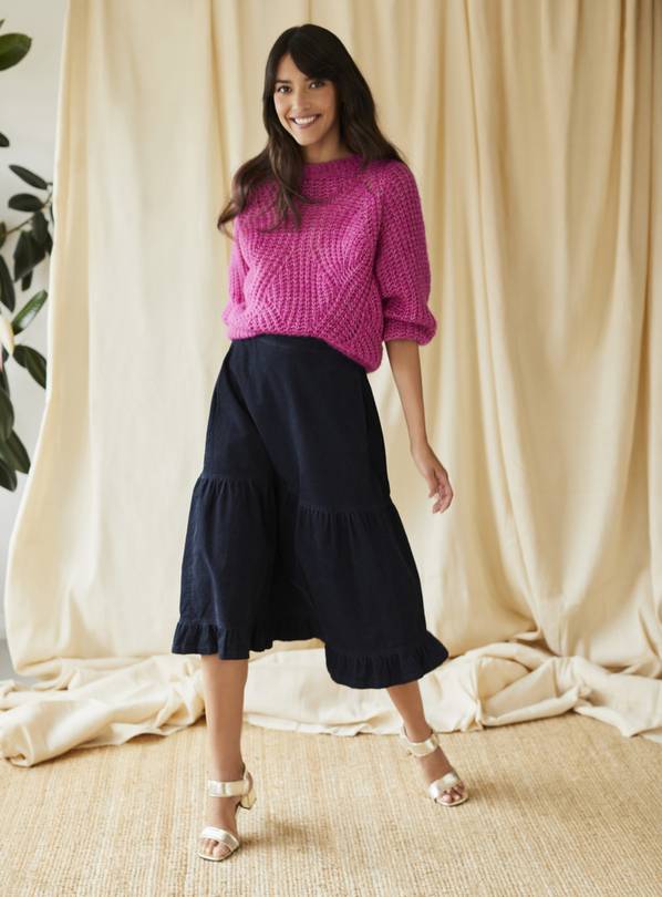 Pink corduroy midi clearance skirt