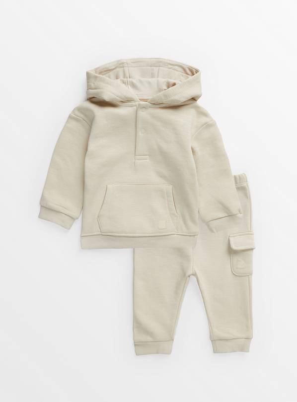 Neutral Hoodie & Jogger Set Up to 3 mths