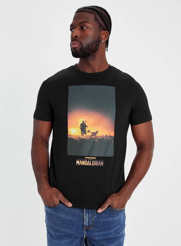 Star Wars Black Mandalorian Graphic T-Shirt XL