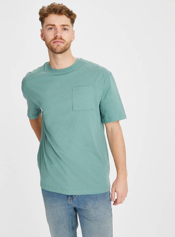 Teal Pocket Relaxed Fit T-Shirt XXXL