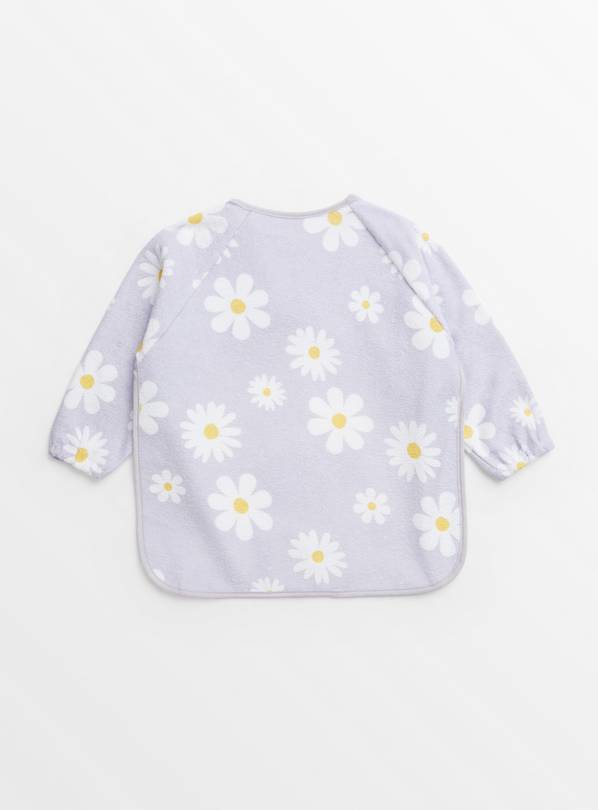 Lilac Daisy Print Long Sleeve Bib One Size